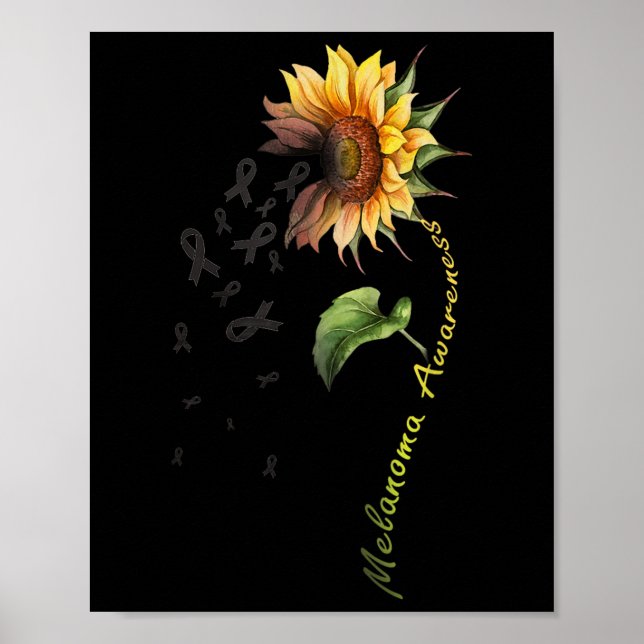Melanoma Awareness Sunflower Shirt  Poster (Front)