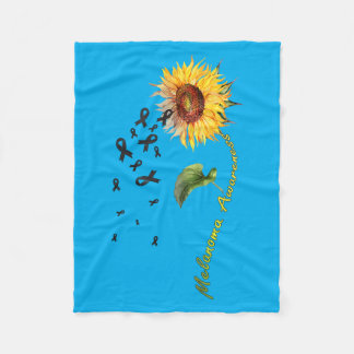 Melanoma Awareness Suower Fleece Blanket