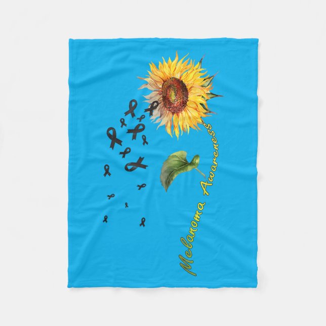 Melanoma Awareness Suower Fleece Blanket (Front)
