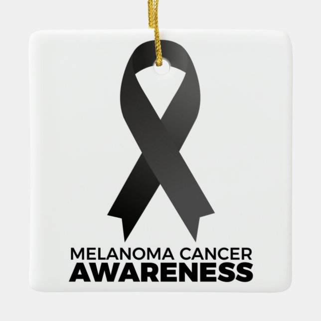 Melanoma Cancer Awareness Ceramic Ornament (Front)