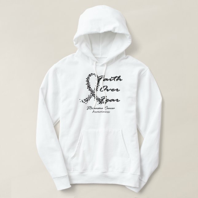 Melanoma Cancer Awareness Faith Over Fear - In Thi Hoodie (Design Front)