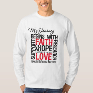 Melanoma Cancer My Journey Begins With FAITH T-Shirt