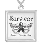 Melanoma Cancer Survivor Deco Ribbon