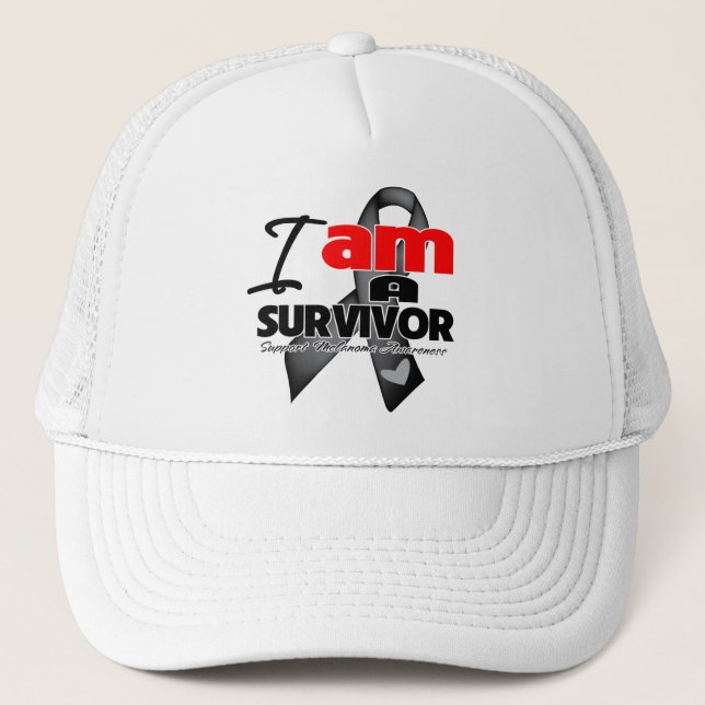 Melanoma - I am a Survivor Trucker Hat (Front)