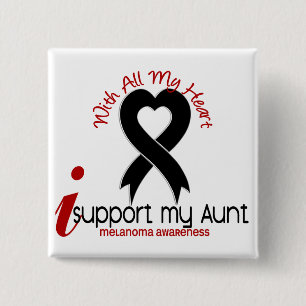 Melanoma I Support My Aunt 15 Cm Square Badge
