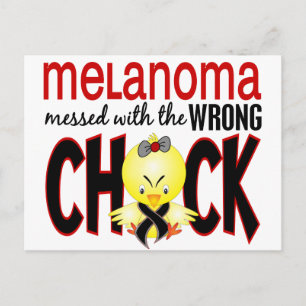 Melanoma Messed With The Wrong Chick Postcard