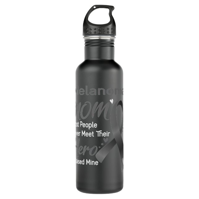 Melanoma MOM Most People Never Meet Their Hero I R 710 Ml Water Bottle (Front)