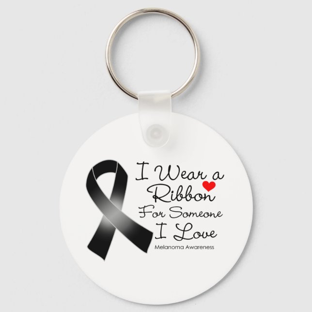 Melanoma Ribbon Someone I Love Key Ring (Front)