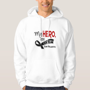 Melanoma Skin Cancer MY HERO MY COUSIN 42 Hoodie