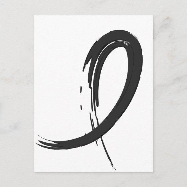 Melanoma's Black Ribbon A4 Postcard (Front)