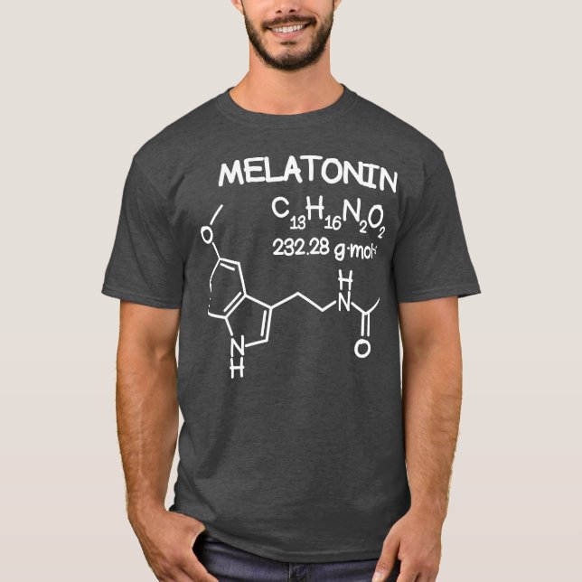 Melatonin Molecule Structure T  Funny Sleep Men T-Shirt (Front)