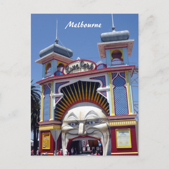 melb luna park face postcard (Front)