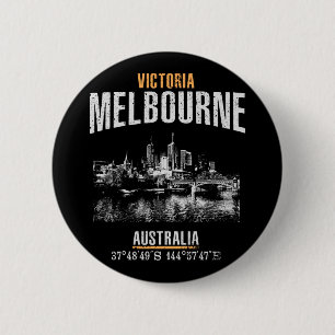 Melbourne 6 Cm Round Badge