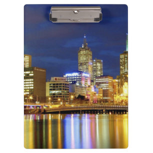 Melbourne, Australia. A nighttime view of the 2 Clipboard