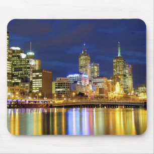 Melbourne, Australia. A nighttime view of the 2 Mouse Pad