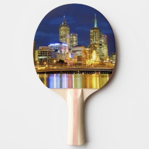 Melbourne, Australia. A nighttime view of the 2 Ping Pong Paddle