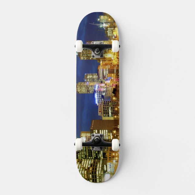 Melbourne, Australia. A nighttime view of the 2 Skateboard (Front)