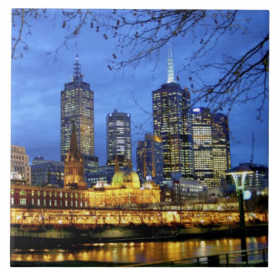 Melbourne, Australia. A nighttime view of the Tile