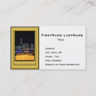 Melbourne Australia CBD Night Lights Business Card