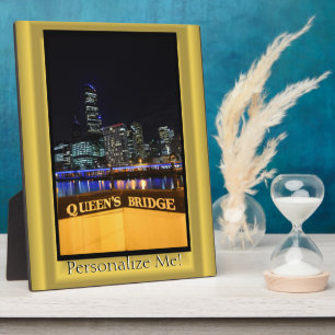 Melbourne Australia CBD Night Lights Plaque