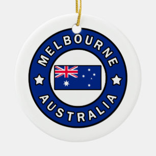 Melbourne Australia Ceramic Ornament
