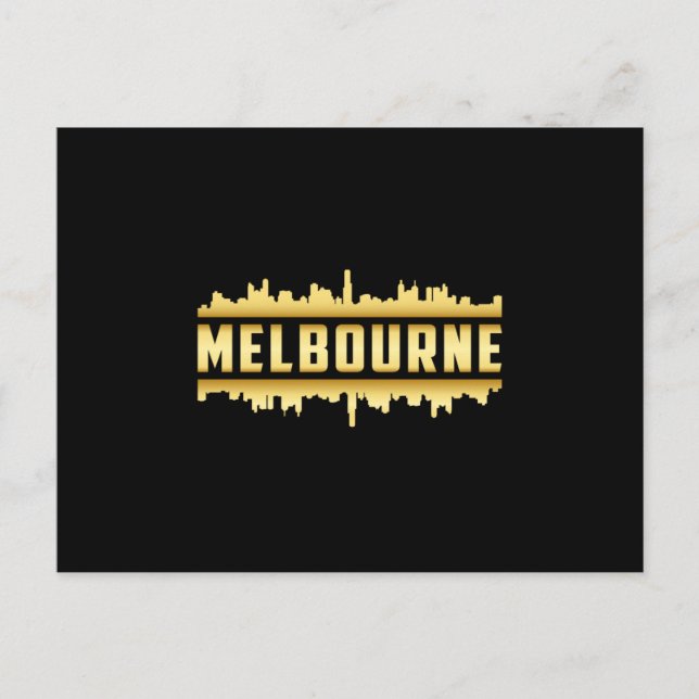 Melbourne Australia City Skyline Cityscape Gift Postcard (Front)