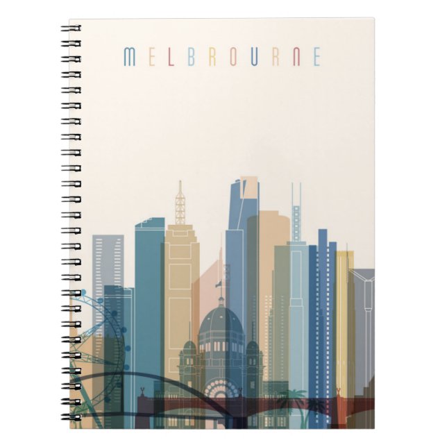 Melbourne, Australia | City Skyline Notebook (Front)