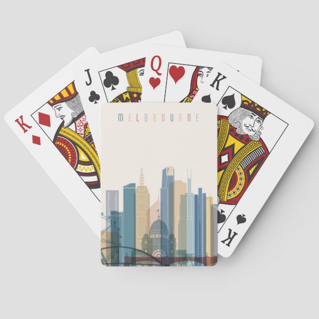 Melbourne, Australia | City Skyline Playing Cards (Back)