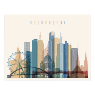 Melbourne, Australia | City Skyline Postcard