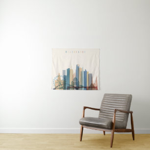 Melbourne, Australia City Skyline Tapestry