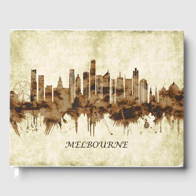 Melbourne Australia Cityscape Guest Book (Front)