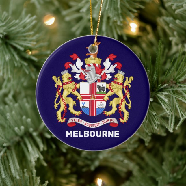 Melbourne, Australia - coat of arms Ceramic Ornament (Tree)