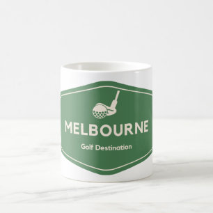 Melbourne Australia - Golf Course Destination Logo Coffee Mug