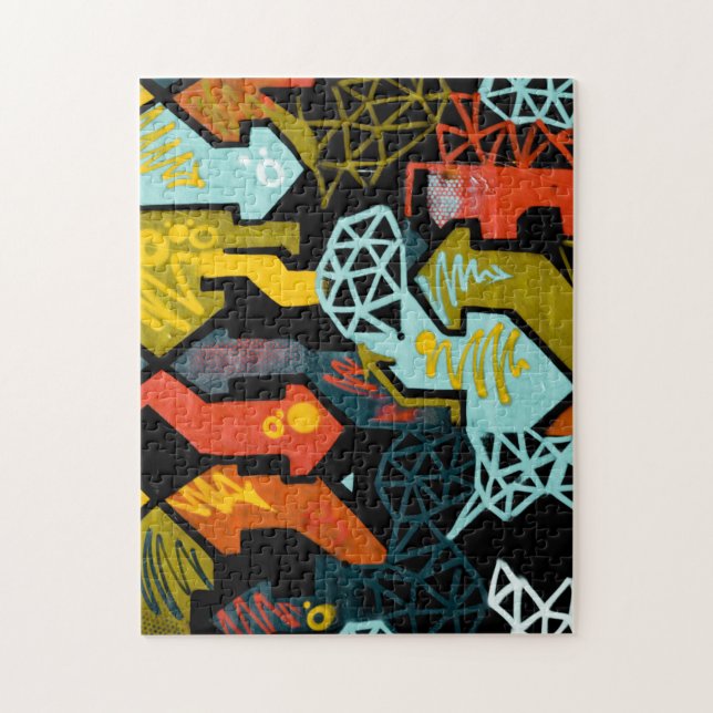 Melbourne Australia Graffiti Mural Puzzle (Vertical)