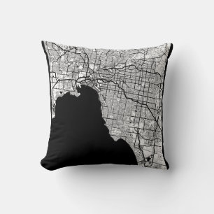 Melbourne Australia Map Cushion