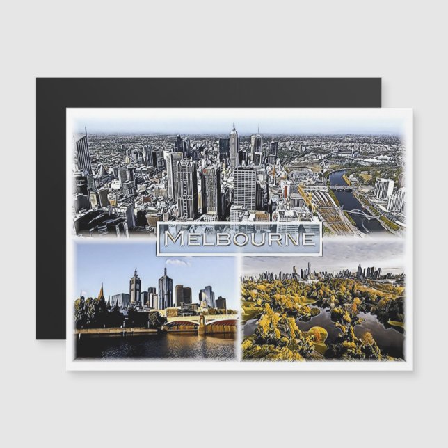 Melbourne - Australia - Mosaic - (Front/Back)
