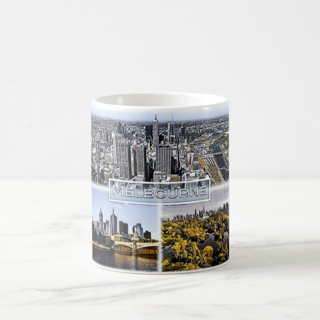 Melbourne - Australia - Mosaic - Coffee Mug (Center)