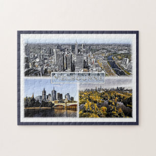 Melbourne - Australia - Mosaic - Jigsaw Puzzle