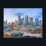 Melbourne, Australia Postcard<br><div class="desc">This travel postcard features a photograph of the beautiful city of Melbourne, Australia. Please feel free to adjust all the available options as you wish.</div>