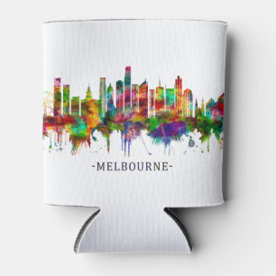 Melbourne Australia Skyline Can Cooler