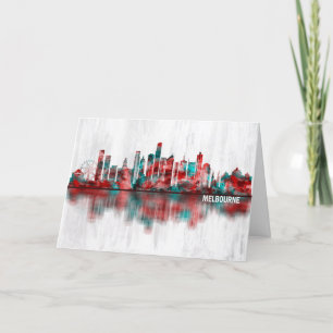 Melbourne Australia Skyline Holiday Card
