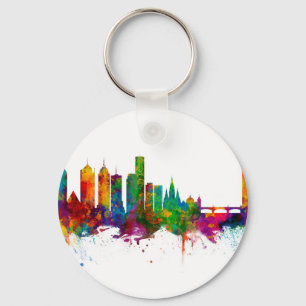 Melbourne Australia Skyline Key Ring