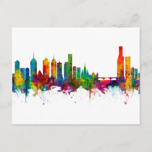 Melbourne Australia Skyline Postcard