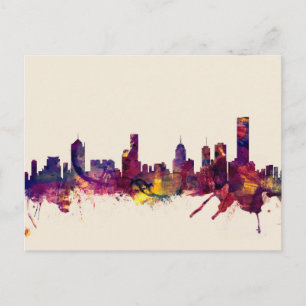 Melbourne Australia Skyline Postcard