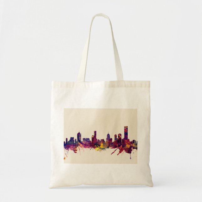 Melbourne Australia Skyline Tote Bag (Front)