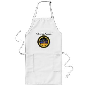 Melbourne Australia Skyline with City Lights Long Apron