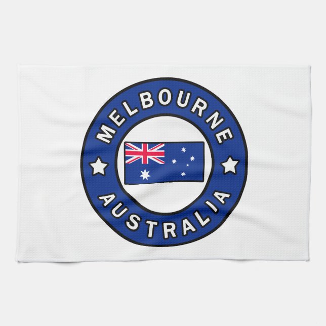 Melbourne Australia Tea Towel (Horizontal)