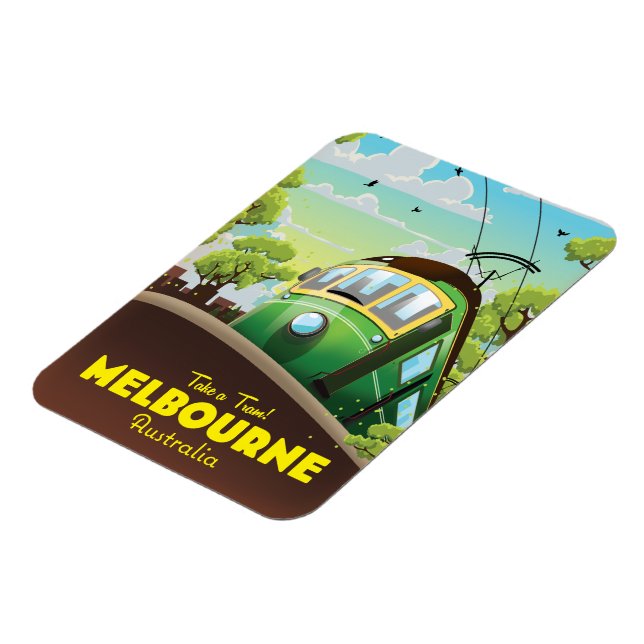 Melbourne Australia Tram  Magnet (Left Side)