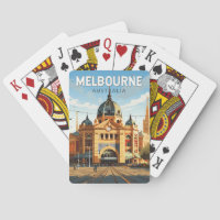 Melbourne Australia Travel Art Vintage