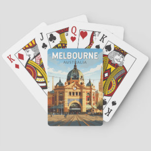 Melbourne Australia Travel Art Vintage Playing Cards
